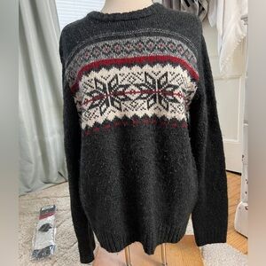 Knit Acrylic Snowflake Sweater